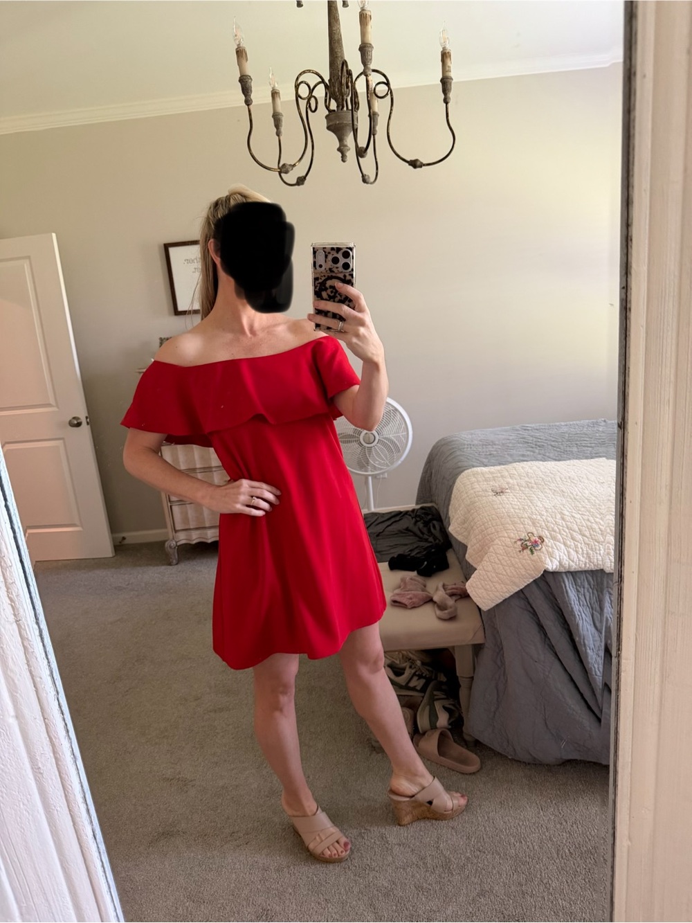 Sugarlips Red One-Shoulder Ruffle Mini Dress